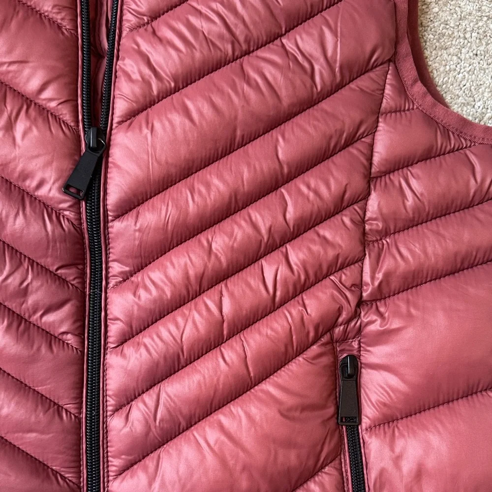 Love Tree Women's Quilted Packable Puffer Vest Size Medium Dark Pink - Picture 6 of 12